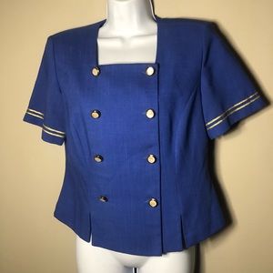 Vintage 80s Double Breasted Blouse